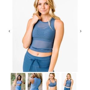 Zyia mesh tank and bra set